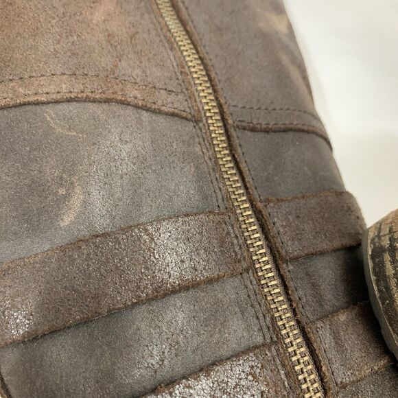 Born Women 8 M Boots Suede Knee High - Low Heel Riding Boots Dark Brown D70723 - Picture 16 of 16